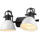 Yep Duncan Vanity Wall Light in Matte Black, White