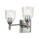 Fun Finial 2 Light 15 inch Polished Chrome Vanity Light Wall Light