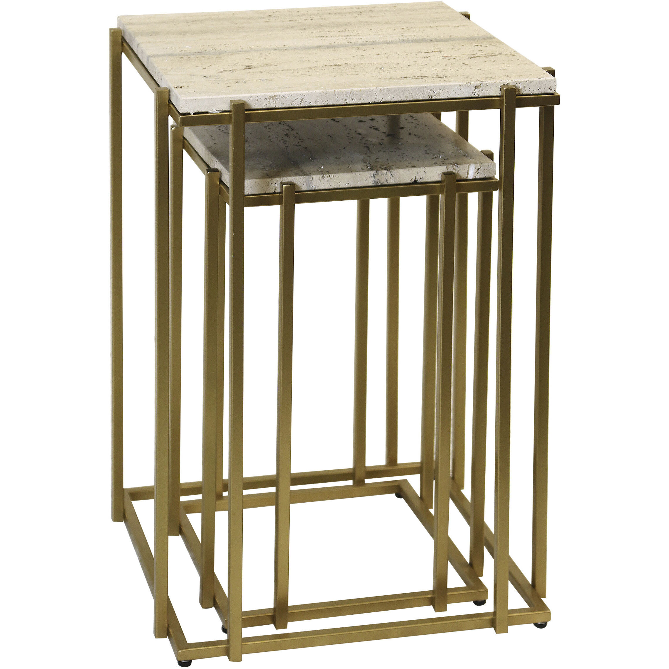 Bellagio Gold and Beige Side Table