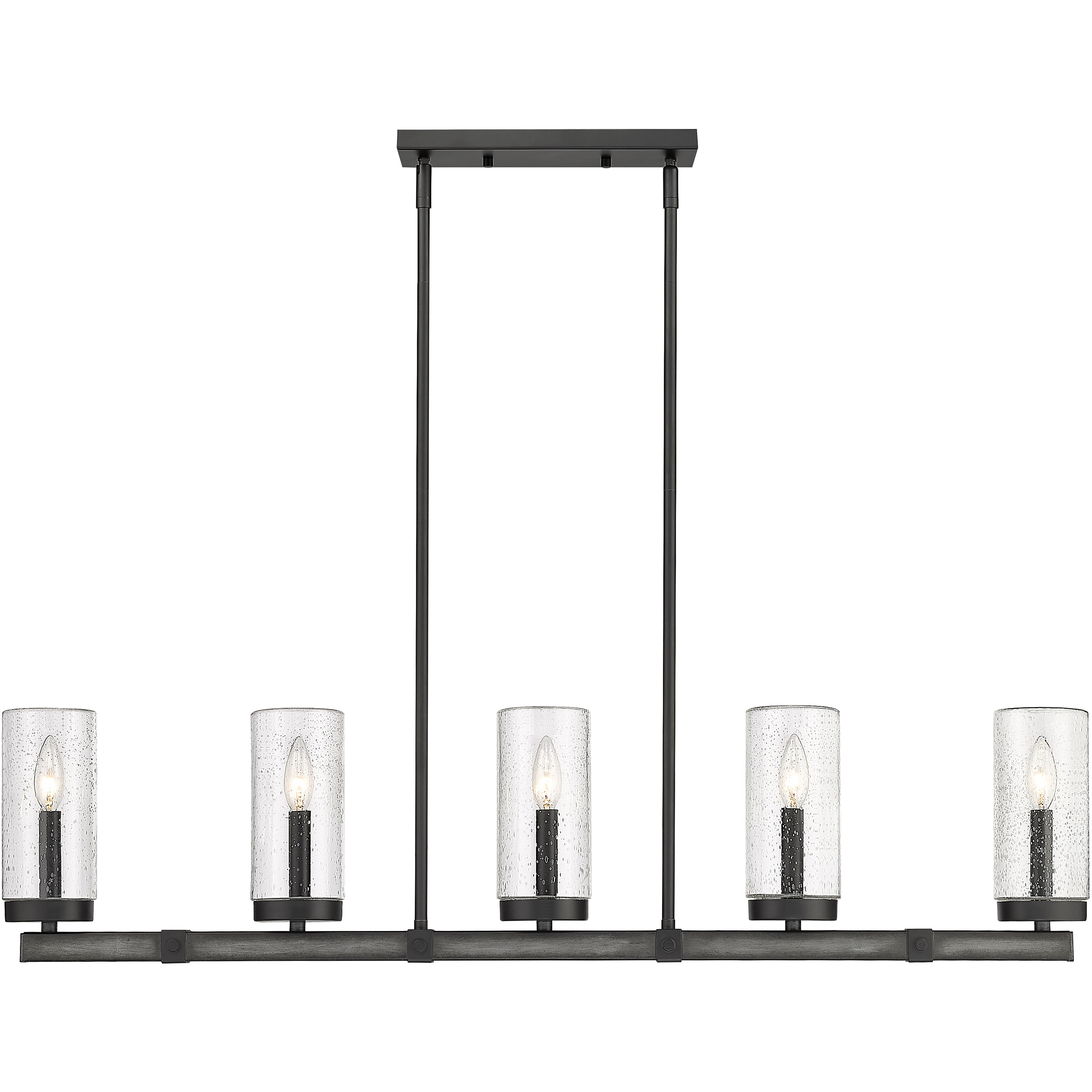 Marlow 5 Light 4.5 inch Ashen Barnboard Outdoor Linear Chandelier