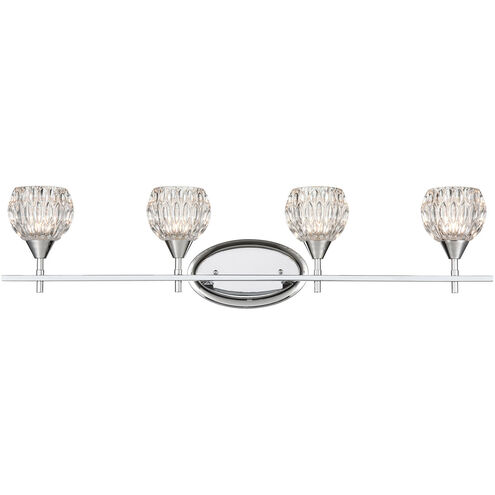 Warminster 4 Light 34 inch Polished Chrome Vanity Light Wall Light