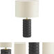 Felicity 18.25 inch 100.00 watt Matte Black with Beige Decorative Table Lamp Portable Light