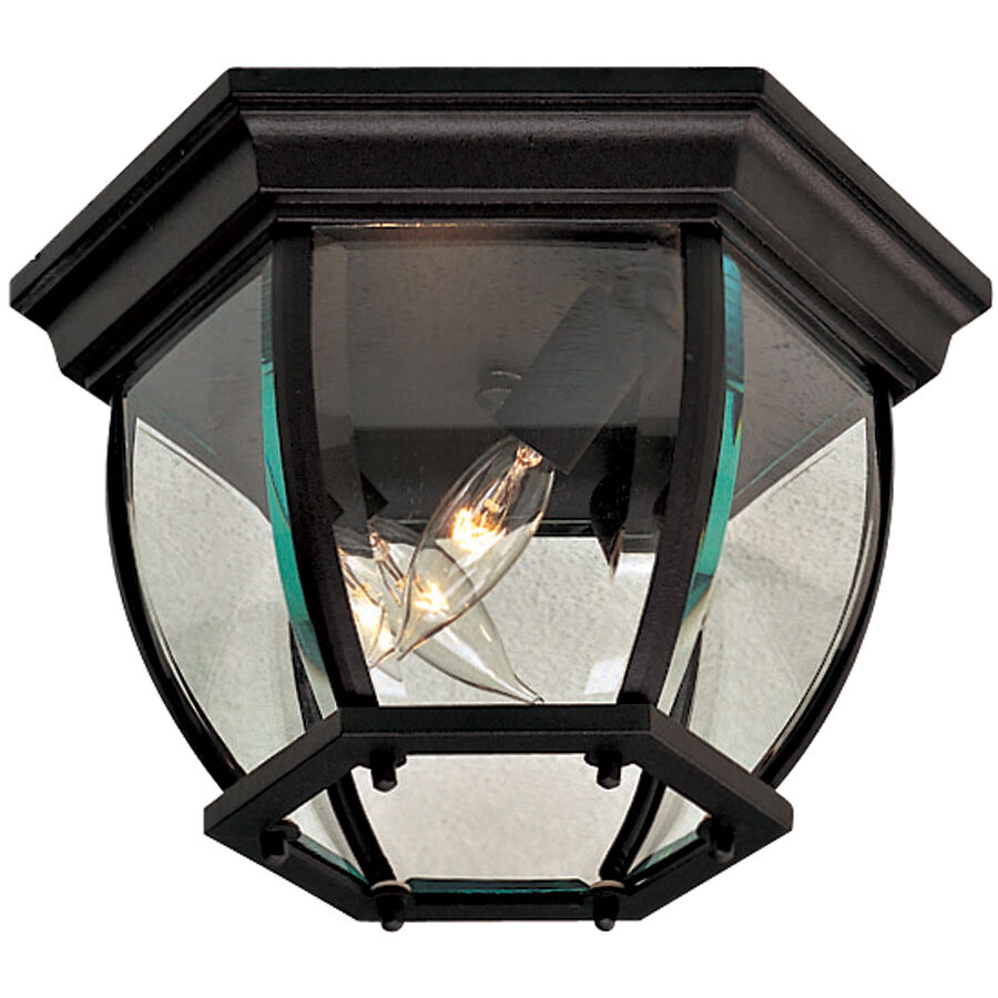 Wyndmere 3 Light 11 inch Coal Outdoor Flush Mount in Black, Great Outdoors