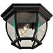 Wyndmere 3 Light 11 inch Coal Outdoor Flush Mount in Black, Great Outdoors