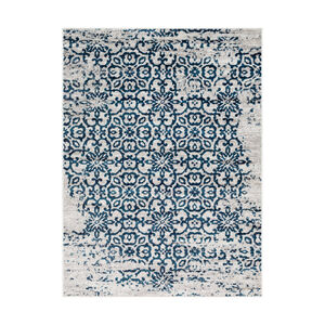 Monte Carlo 87 X 63 inch Sky Blue/Navy/Light Gray/White Rugs, Rectangle