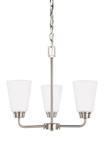 Kerrville 3 Light 17.88 inch Brushed Nickel Chandelier Ceiling Light