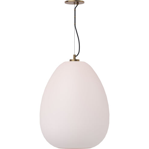 Sean Lavin Kapoor LED Opal/Natural Brass Pendant Ceiling Light, Integrated LED