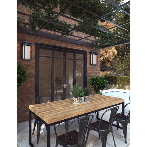 Overbrook LED 13.25 inch Black Outdoor Wall Light