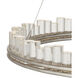Pleiades LED 36 inch Contemporary Silver Leaf and Contemporary Silver Chandelier Ceiling Light