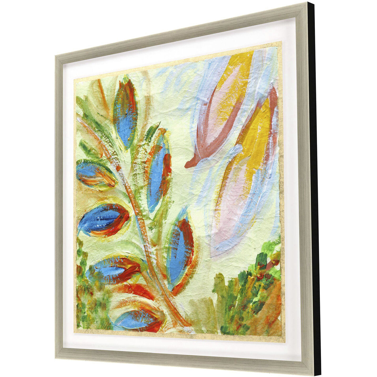 Sassy Botanica Blue and Green and Multi and Pink Framed Art