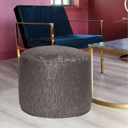 Pouf 18 inch Glam Zinc Tall Ottoman with Cover