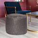 Pouf 18 inch Glam Zinc Tall Ottoman with Cover
