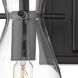 Auralume Colden LED 15 inch Matte Black and Clear Bath Vanity Light Wall Light