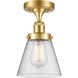 Cone 1 Light 6.25 inch Semi-Flush Mount