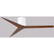 Atlas Eliza-H 56 inch Gloss White with Walnut Tone Blades Ceiling Mount Paddle Fan, Atlas