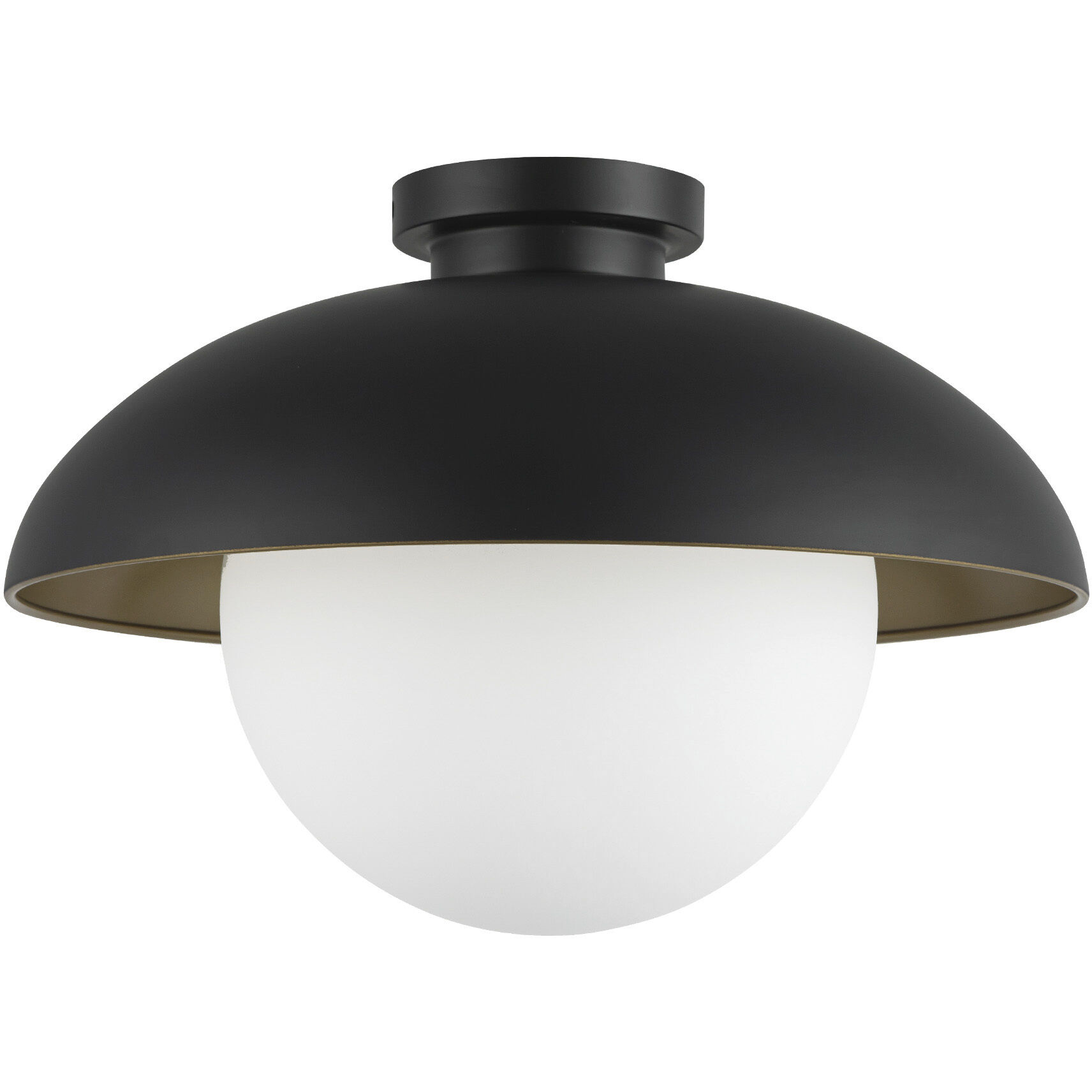 Alora Mood Rubio 1 Light 16 inch Matte Black/Opal Matte Glass Flush Mount Ceiling Light