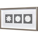Floral Shadow White with Gray and Champagne Framed Wall Art