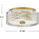 Elle 2 Light 12 inch Heritage Brass Bath Light Wall Light, Flush Mount