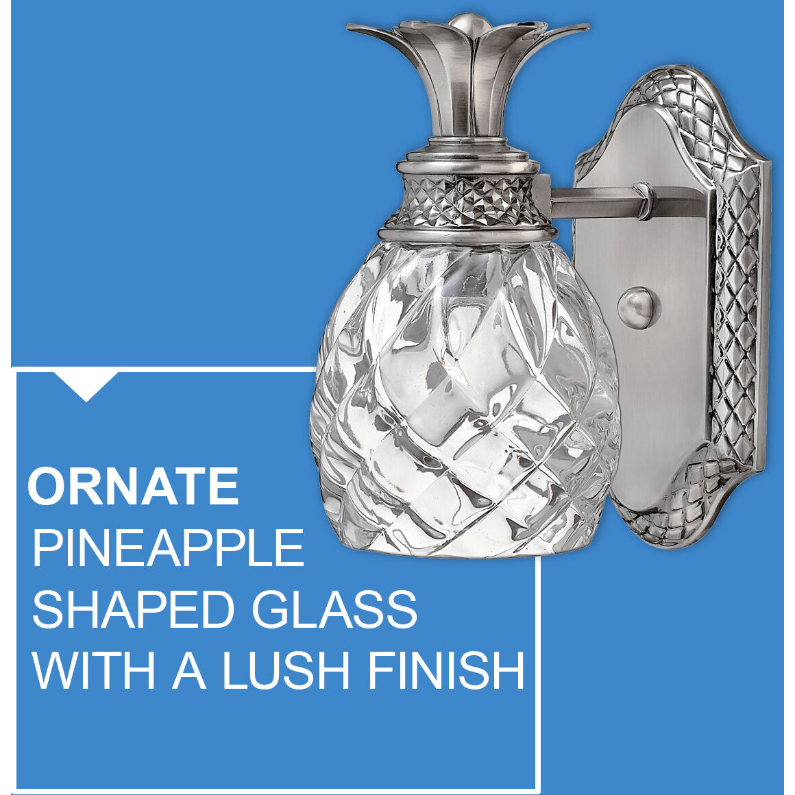 Plantation 1 Light 6.5 inch Polished Antique Nickel Vanity Light Wall Light