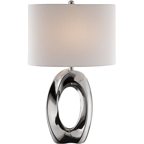 Clover 27 inch 150.00 watt Silver Table Lamp Portable Light