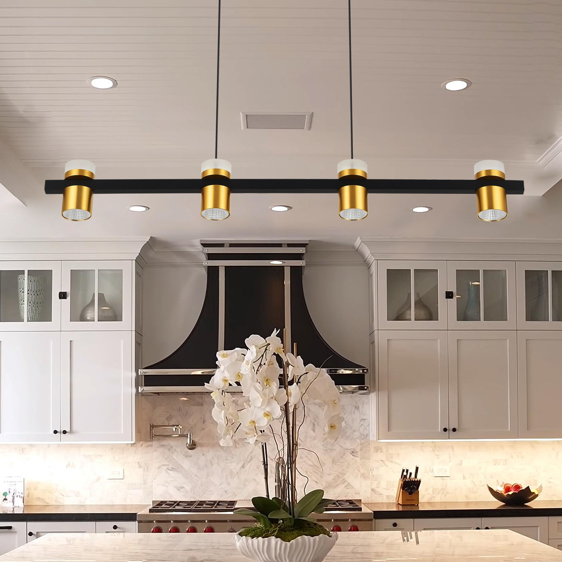 Ferro Series Linear Chandelier Ceiling Light, Artisan Collection