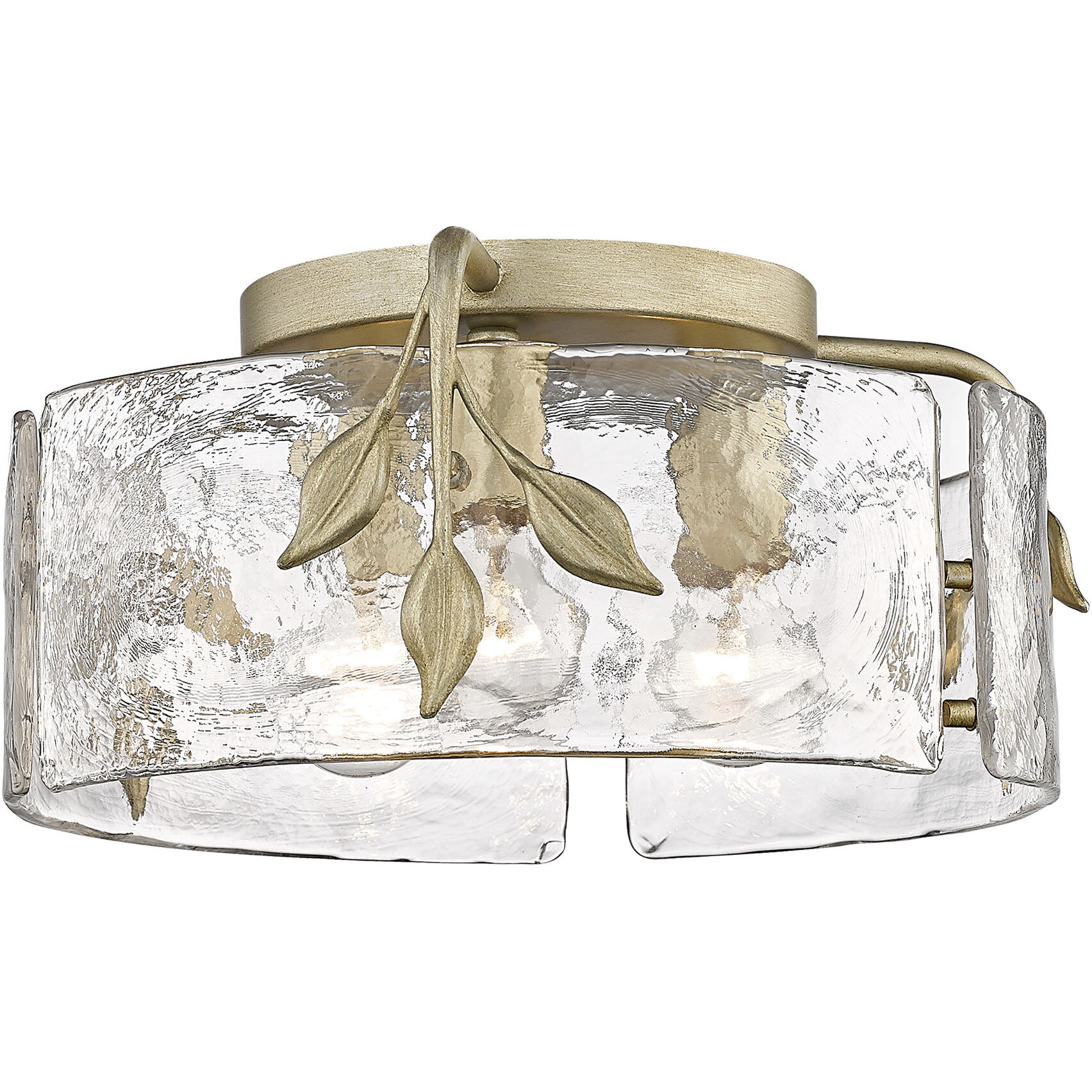 Calla 3 Light 15.13 inch White Gold Flush Mount Ceiling Light