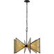 Machina 6 Light 24 inch Matte Black Chandelier Ceiling Light, Smithsonian Collaboration