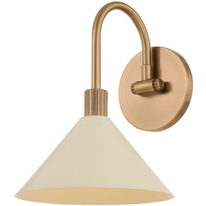 Jovani 1 Light 7.75 inch Patina Brass and Soft Sand Bath and Vanity Wall Light