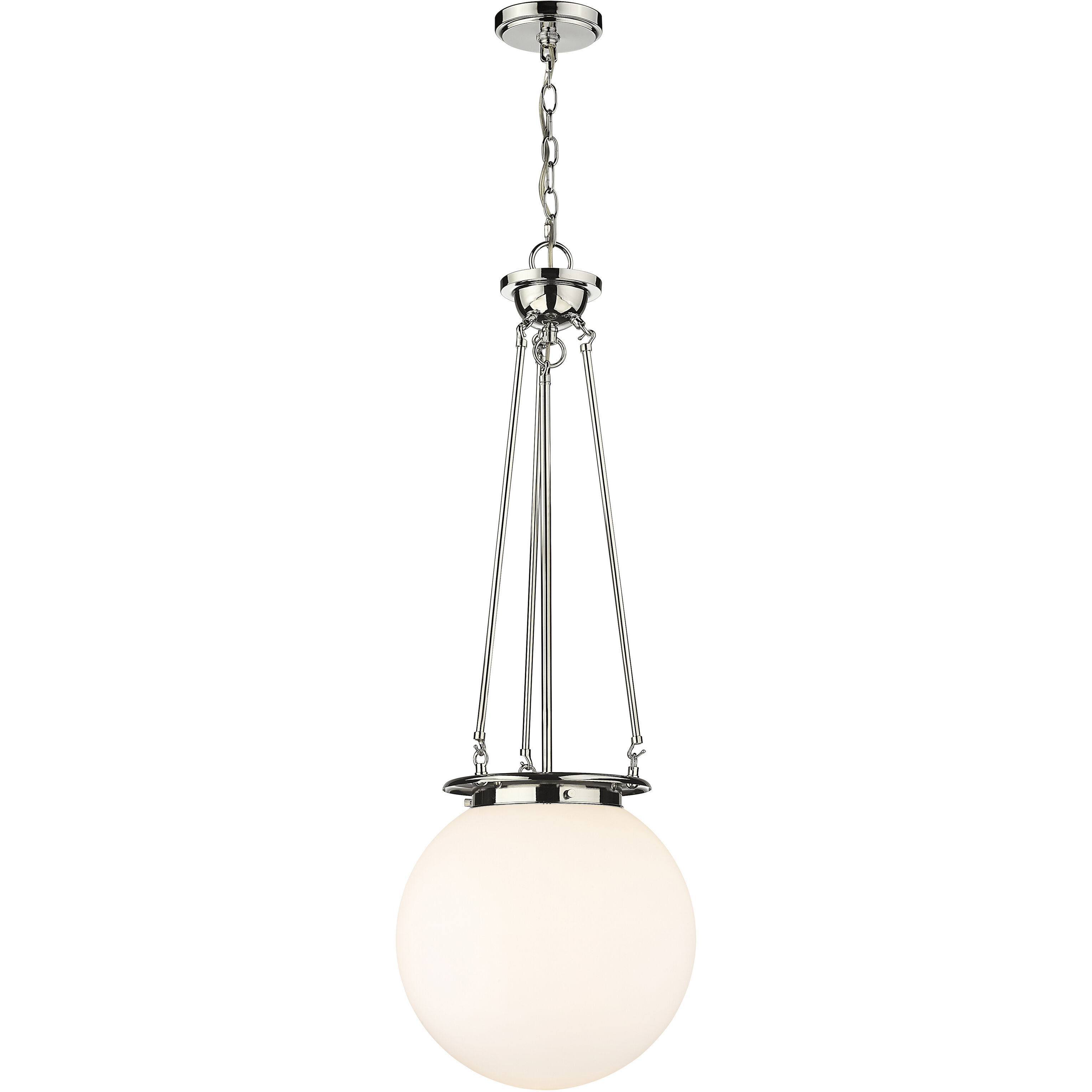 Beacon 1 Light 14 inch Polished Nickel Pendant Ceiling Light
