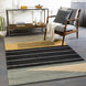 Fulham 90 X 60 inch Black Rug in 5 x 8, Rectangle