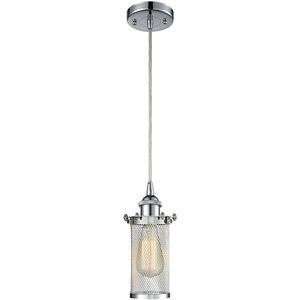 Austere Bleecker LED 6 inch White and Polished Chrome Pendant Ceiling Light, Austere