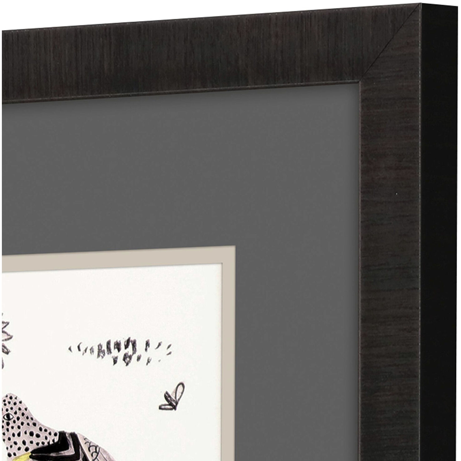 Glowing Garden Orange and Yellow and Pink and Gray Framed Art, Propac