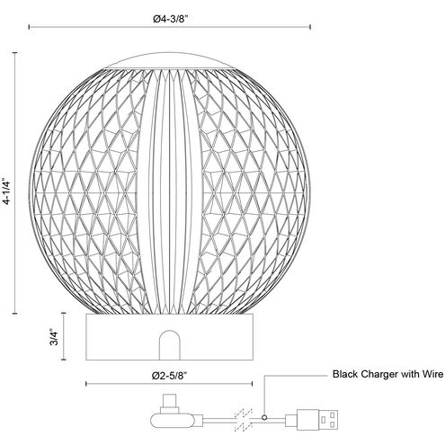 Marni 4.25 inch 2.00 watt Natural Brass Table Lamp Portable Light