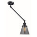 Small Cone 21 inch 60.00 watt Matte Black Swing Arm Wall Light, Franklin Restoration