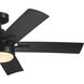 Tide 52 inch Satin Black with Weathered Medium Oak Blades Ceiling Fan