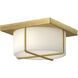Reglao LED 10.13 inch Brushed Gold Flush Mount Ceiling Light
