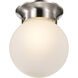 Brentwood 1 Light 6 inch Brushed Nickel Flush Mount Ceiling Light