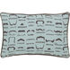 Wax that Stache 19 inch Aqua, Dark Brown Pillow Kit