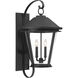 Outremont 4 Light 30.5 inch Sand Coal Black Outdoor Wall Lantern