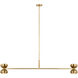 Sean Lavin Shanti 2 Light 60 inch Natural Brass Linear Chandelier Ceiling Light