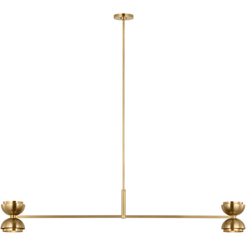Sean Lavin Shanti 2 Light 60 inch Natural Brass Linear Chandelier Ceiling Light
