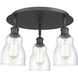 Ellery 3 Light 16.5 inch Matte Black Flush Mount Ceiling Light in Seedy
