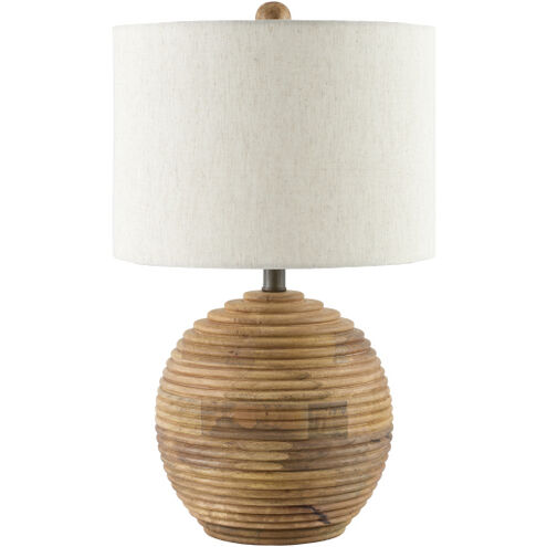 Pozo 24 inch 150 watt Natural Accent Table Lamp Portable Light
