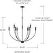 Ansley 9 Light 35.25 inch Matte Black Chandelier Ceiling Light