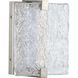 LED Stone Glass LED 8 inch Brushed Nickel ADA Wall Sconce Wall Light, Progress LED
