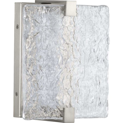 LED Stone Glass LED 8 inch Brushed Nickel ADA Wall Sconce Wall Light, Progress LED