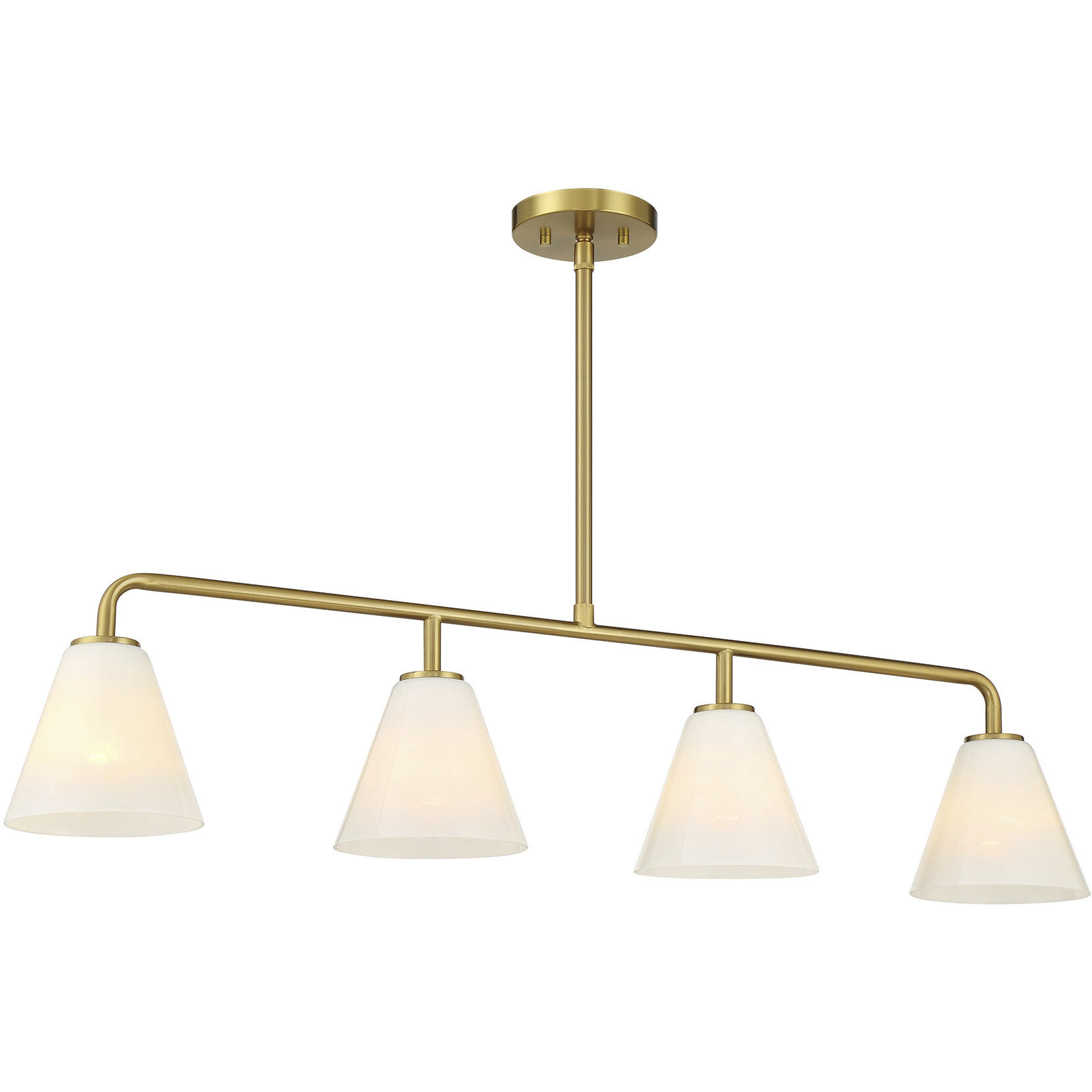 Blair Linear Chandelier Ceiling Light in Warm Brass