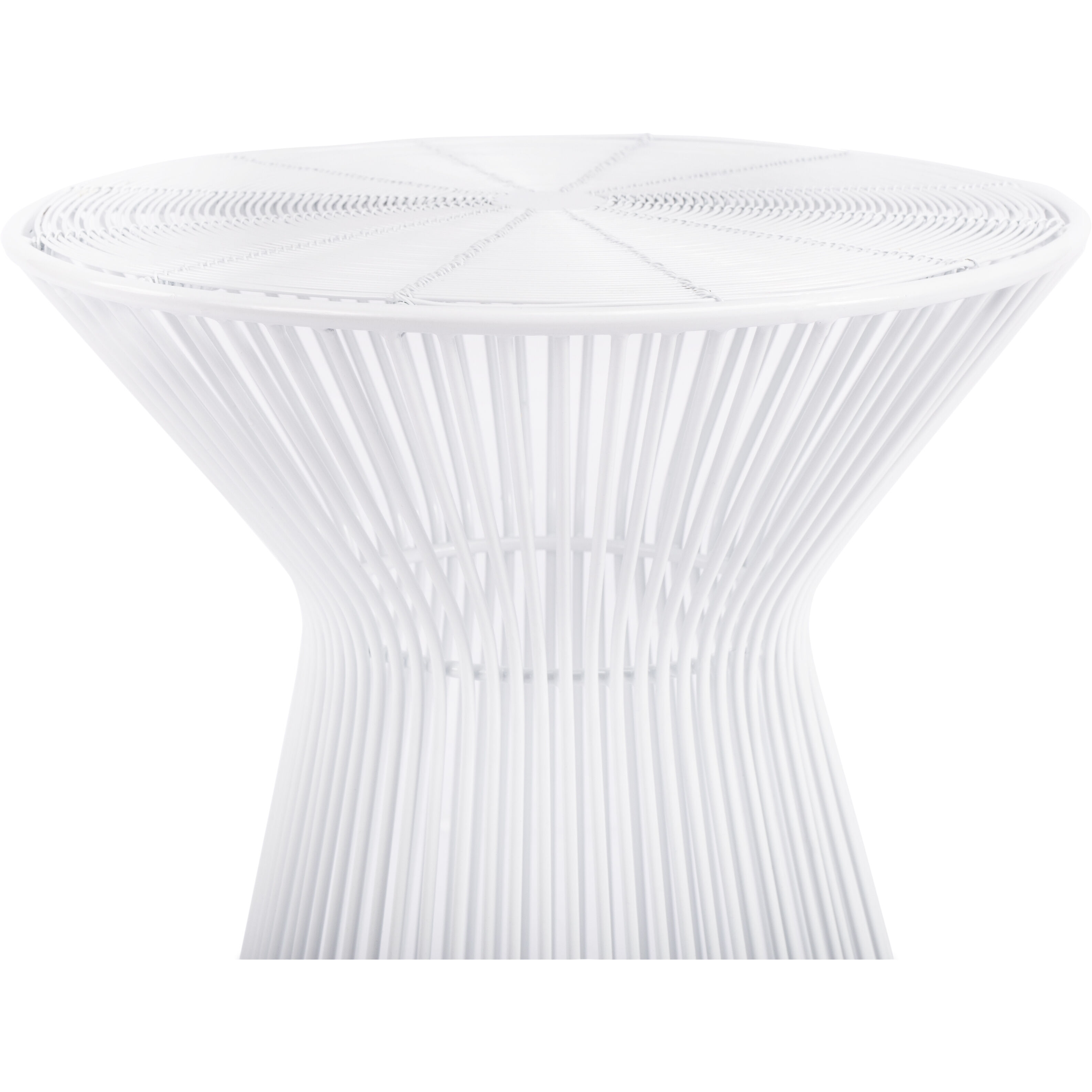 Greeley White Metal End or Side Table