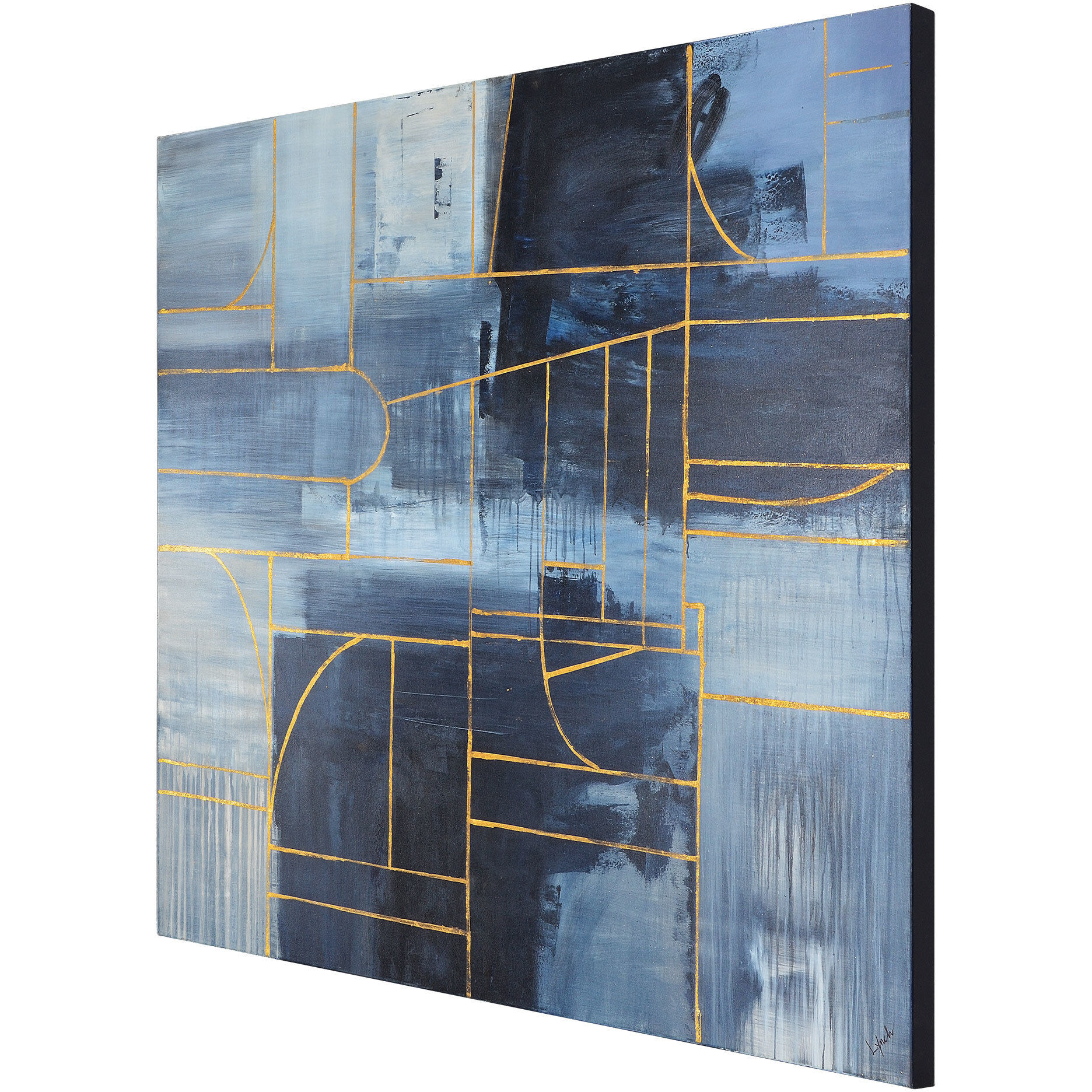 Franz Texture and Gold Leaf Canvas Art