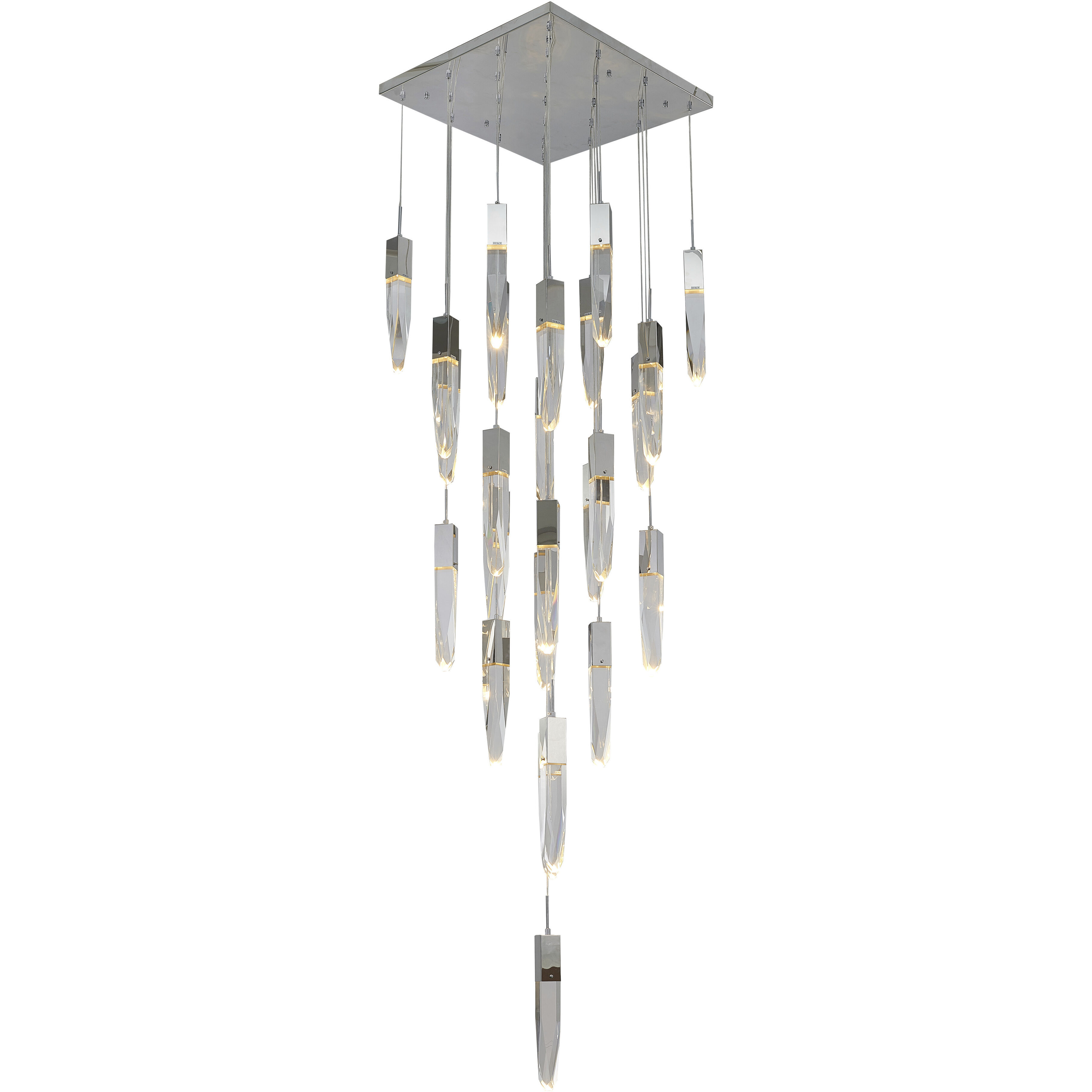Canada 25 Light 27.56 inch Chrome Chandelier Ceiling Light